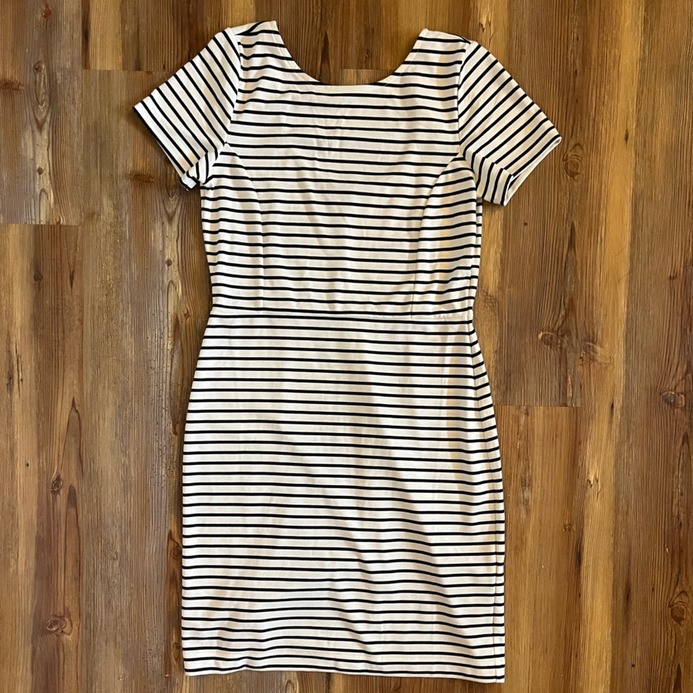 Banana Republic striped dress with scoop back